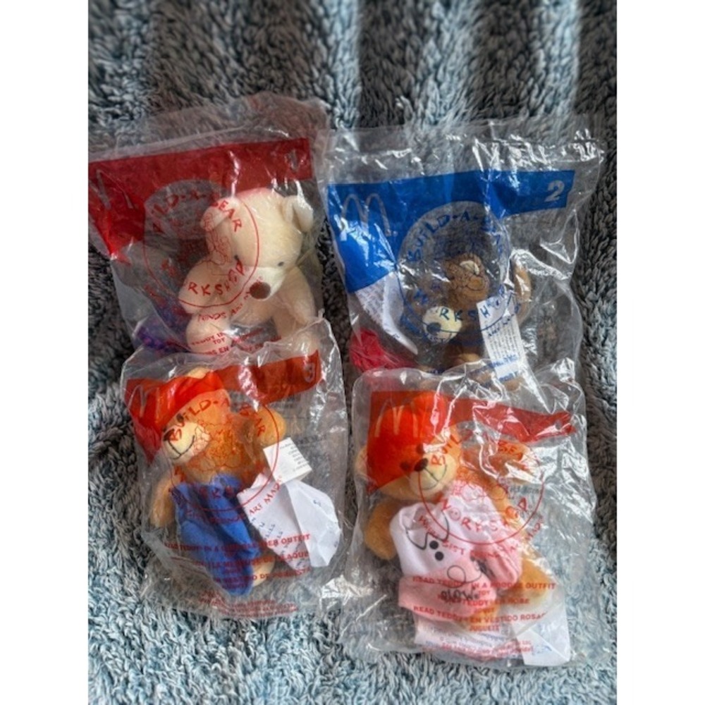 McDonald's 2006 Build-A-Bear‎ Collection #1–4 NEW Sealed Happy Meal Toys